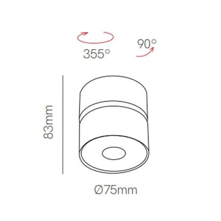 Faretto Led 7W Switch 2700-3200-4000K Bianco MINI CONCORD Beneito Faure 4334-N