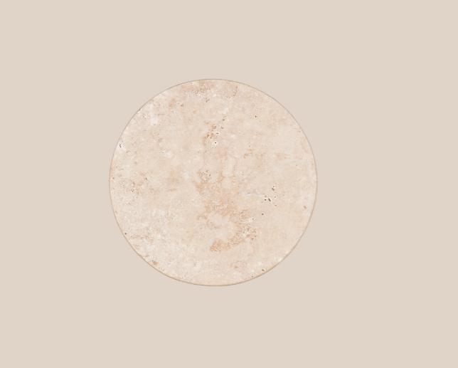 Applique Decorativa Rotonda In Travertino Led 4w 3000k Bobbin Trio