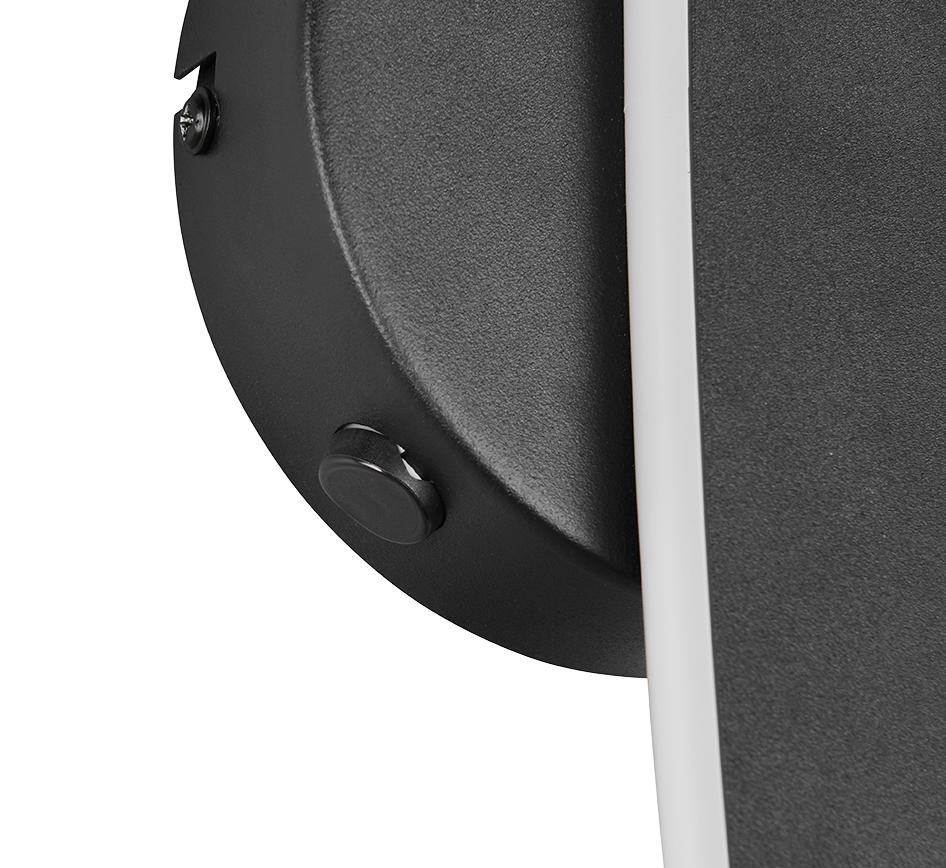 Applique Napoli Nero Con Sfera Vetro Led CCT Dimmerabile Napoli Trio 11W