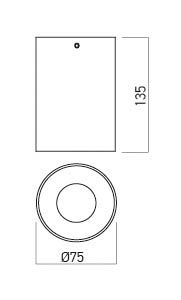 CILINDRO IN ALLUMINIO BIANCO OPACO 1XGU10