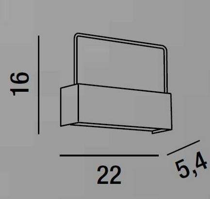 Applique a led Ghost 6856 B CT Perenz