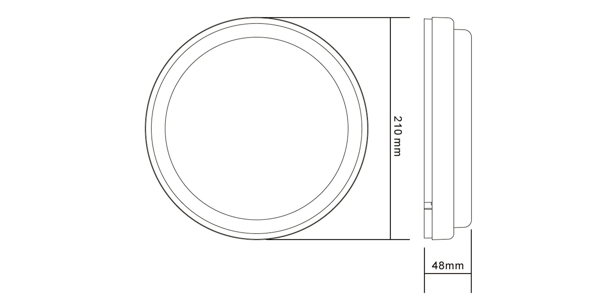 Applique CCT Tonda 15W IP54 3000-4000K
