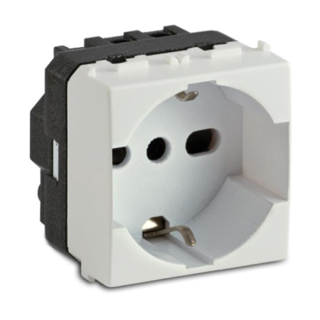 MODO PRESA P40 SCHUKO UNIVERSALE 2P+T 16A BIANCO