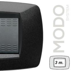 PLACCA 3 POSTI NERO