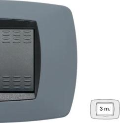 PLACCA 3 POSTI  GRIGIO SOFT