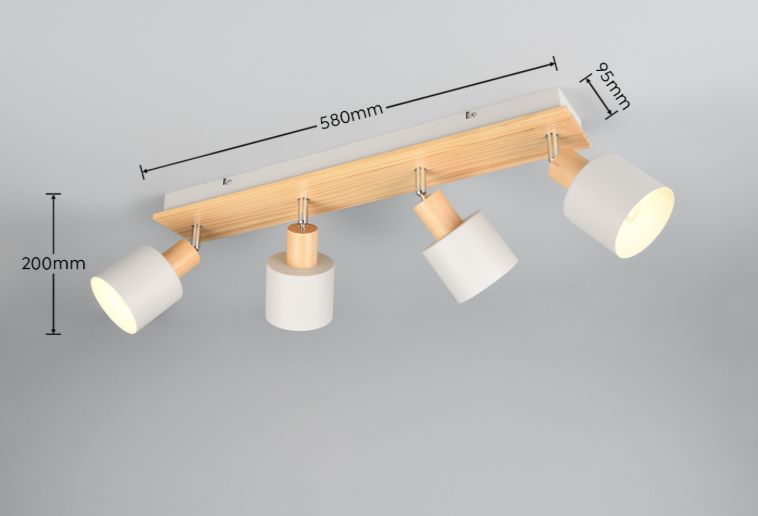 PLAFONIERA SHANTI A SOFFITTO 4 SPOT TRIO LIGHTING 862700476