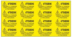 ETICHETTE ADESIVA PERICOLO TOGLIERE LA TENSIONE 16 PEZZI