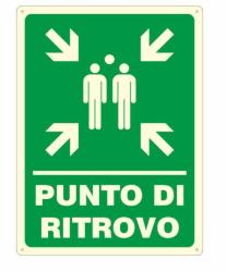 CARTELLO AlLUMINIO PUNTO DI RITROVO 250X310