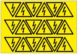 ETICHETTE ADESIVO PVC TRIANGOLO CONFEZIONE 18 PEZZI