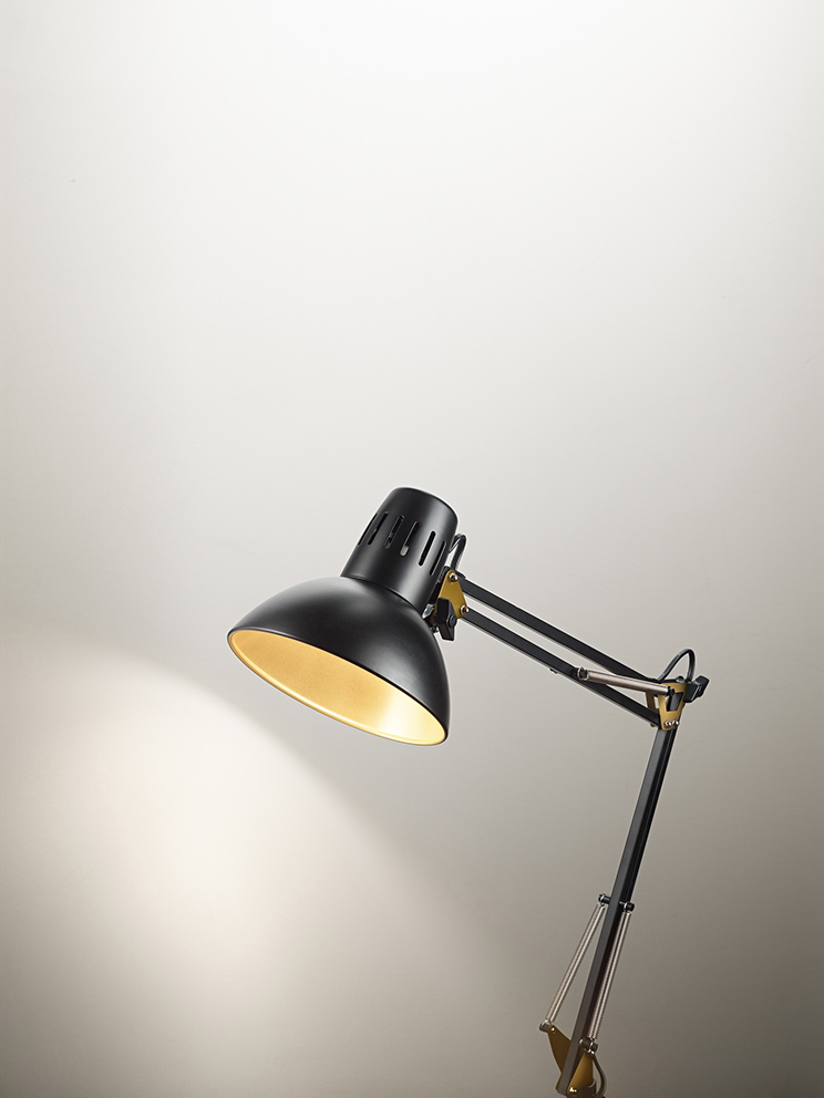 LAMPADA DA TAVOLO IN METALLO NERO E ORO 4025 NOR PERENZ
