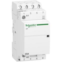 Contattore Schneider Electric serie iCT 4 poli 4NO 25 A bobina 230 V ca