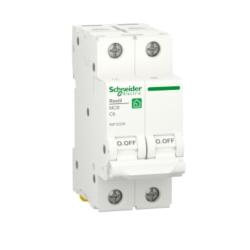 Interruttore magnetotermico (MCB), Resi9, 2P, 6 A, curva C, 4500 A, 400 V