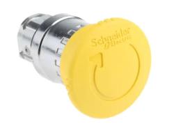Attuatore pulsante tipo Ruotare per rilasciare ZB4BS55 Schneider Electric serie Harmony XB4, Giallo