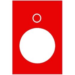 TARGHETTA D22 30X40 ARRESTO ROSSA