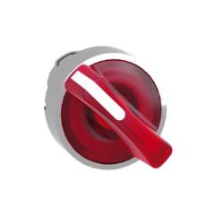 Testa selettore luminoso - 2 posiz. Ø22 - rosso- per LED universale