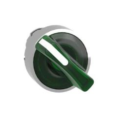 Testa selettore luminoso - 2 posizioni Ø22 - verde- per LED universale