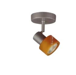 ZEST FARETTO 1X50W GU10 IN ACCIAIO CON VETRO ARANCIO
