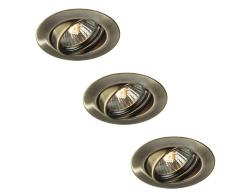 Philips Massive 59333/06/10 - SET 3x Lampada da incasso per bagno OPAL 3xGU10/50W/230V marrone