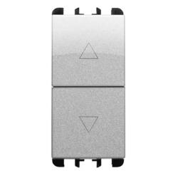 SIMON URMET NEA DOPPIO PULSANTI INTERBLOCCATI 1P NO+NO 10A GRIGIO ALLUMINIO