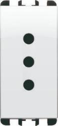 SIMON URMET NEA PRESA 2P+T 10A BIANCO GHIACCIO