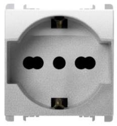 SIMON URMET NEA PRESA SCHUKO BIVALENTE 2P+T 10/16A GRIGIO ALLUMINIO