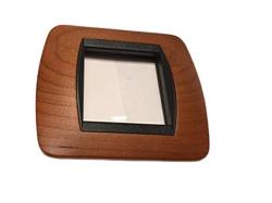 Bticino living international placca 2 posti legno ciliegio americano