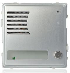 URMET 1148/21 - Sinthesi S2, modulo in alluminio per posto esterno, con 1 pulsante, acciaio lucido  