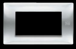 SIMON URMET NEA Placca 4 moduli posti inox lucido