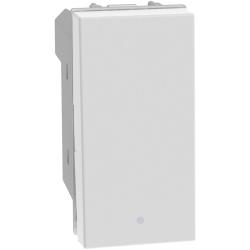 MatixGO Pulsante basculante 1P (NO) 10A 250Vac 1m bianco illuminabile