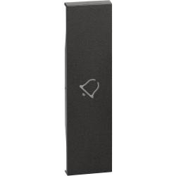 Bticino Living Now Cover con simbolo campanello 1M nera KG01D