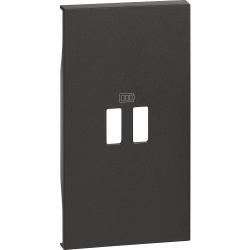 Bticino Living Now Cover per Caricatore USB 2 moduli Nero KG12C