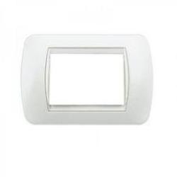 Bticino living international placca 3 posti bianco solid in metallo