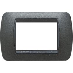 Bticino Living International Placca 3 posti grafite nero L4803HFN