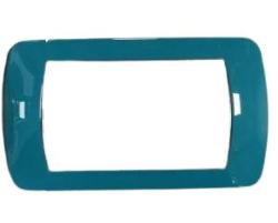 Bticino living international l4804bu placca 4 posti blu metro