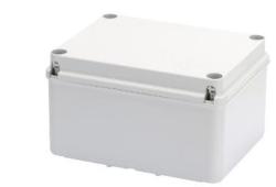 CASSETTA DI DERIVAZIONE CON FONDO AD ALTA CAPIENZA E COPERCHIO BASSO A VITE - IP56 - DIMENSIONI INTERNE 190X140X110 - PARETI LISCE