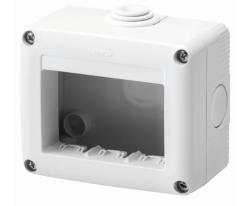 CONTENITORE PER APPARECCHI SYSTEM - PROTETTO - 3 POSTI - GRIGIO RAL 7035 - IP40