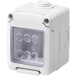 CONTENITORE PER APPARECCHI SYSTEM - STAGNO - 2 POSTI - GRIGIO RAL 7035 - IP55