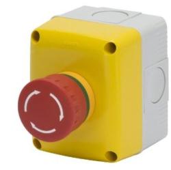 CONTENITORE COMPLETO DI OPERATORE - 1 POSTO - 1NA 1NC- PULSANTE EMERGENZA - IP66
