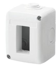 CONTENITORE PER APPARECCHI SYSTEM - PROTETTO - 1 POSTO - GRIGIO RAL 7035 - IP40