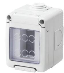 CONTENITORE PER APPARECCHI SYSTEM - STAGNO - 1 POSTO - GRIGIO RAL 7035 - IP55