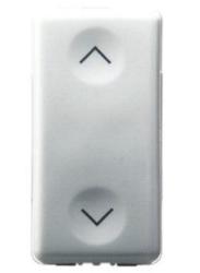 COMMUTATORE BIPOLARE 250V ac - 10AX - NEUTRO - SIMBOLO SU-GIU' - 1 MODULO - SYSTEM WHITE