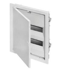CENTRALINO DA INCASSO PER PARETI IN CARTONGESSO - CON MORSETTIERE - 12 MODULI - PORTA CIECA E CORNICE IN METALLO