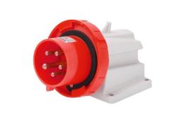 SPINA FISSA DA PARETE A 90° - IP67 - 3P+T 16A 380-415V 50/60HZ - ROSSO - 6H - CABLAGGIO A VITE