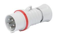 SPINA MOBILE DIRITTA HP - IP44/IP54 - 3P+N+T 16A 380-415V 50/60HZ - ROSSO - 6H - CABLAGGIO A VITE