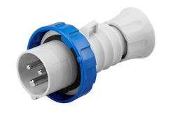 SPINA MOBILE DIRITTA HP - IP66/IP67/IP68/IP69 - 2P+T 16A 200-250V 50/60HZ - BLU - 6H - CABLAGGIO A VITE