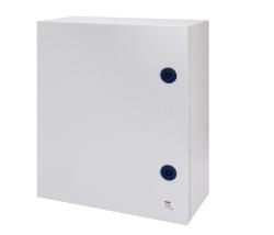 QUADRO METALLO PORTA CIECA MUNITA DI SERRATURA 405X500X200 - IP55 - GRIGIO RAL 7035
