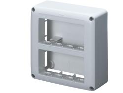 SCATOLA PORTAPPARECCHI SYSTEM - 8 POSTI - BIANCO RAL 9010 - USO BATTISCOPA E CORNICE