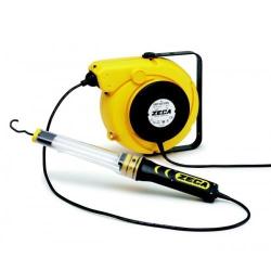 5908/328 AVVOLGICAVO CON LAMPADA PORTATILE FLUO 328 E TRASFORMATORE ZECA