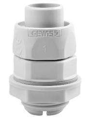 RACCORDO GIREVOLE DIRITTO CON PASSO GAS - RDG - IP54 - DIAMETRO GUAINA 16MM - GRIGIO RAL7035