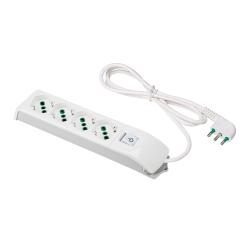 Multipresa 1,5m 3G1 S17 4P40, con interruttore, colore bianco